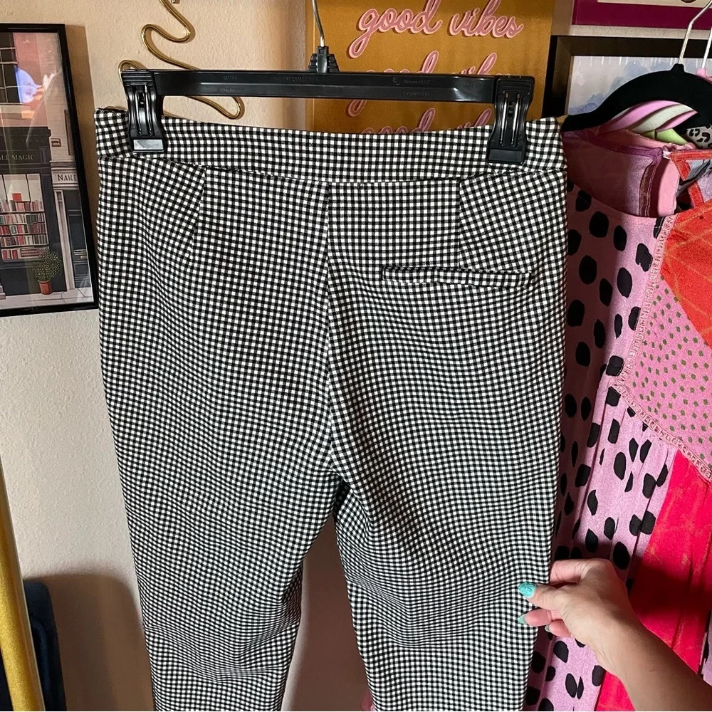 Zara Gingham Stretch Crop Pant - Picture 7 of 10